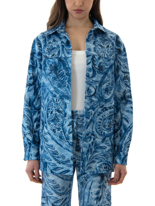 Twenty 29 Damen Jean Jacke Blau- Hellblau