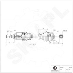 Ημιαξόνιο Renault Fluence Grand Scenic Iii Megane Iii Scenic Iii Εμπρός Αριστερό 7711497441