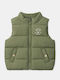 Kids Quilted Sleeveless Jacket with Lining Green