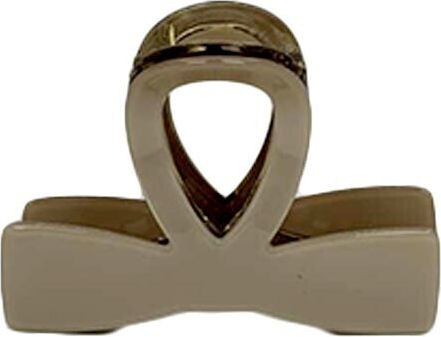 Round Set Κλάμερ Μαλλιών Κοκάλινο Μεγάλο 8cm Μπεζ