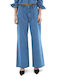 High Rise Women's Jean Pants in Wide Leg Style
