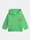 Athleisure Kids Cardigan with Hood Green