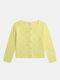 Cardigan Pentru Copii Tricotat Galben