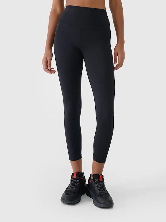 4F Damen Gekürzte Leggings Tiefschwarz