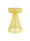Round Side Table Cuerda Metal Citrine Yellow M30.5xL30.5xH46.5cm