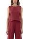 Women's Sleeveless Blouse Red
