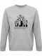 Kinder-Sweatshirt Grau Melange Minecraft Videospiel Charakter Fanart