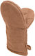 Fabric Kitchen Oven Mitt Brown