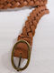 Leather Women's Belt Tabac Brown