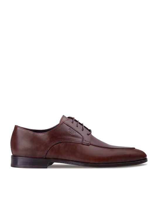 Boss Shoes Leather Men's Dress Shoes Brown