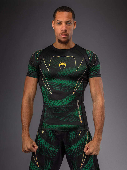 Venum Men's Short Sleeve Shirt VENUM-06068-657 for Jiu-Jitsu Black