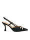 Pantofi Cu Toc Din Piele Negri 10633005 Negru