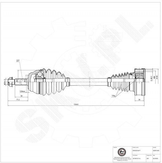 Half Axle Drive Vw Golf III IV Passat Vento Front Left 357407271a