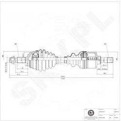 Ημιαξόνιο Κίνησης Citroen Berlingo Opel Combo Peugeot 308 Ii Partner Rifter Εμπρός Αριστερά 9820471280 Ημιαξόνιο Κίνησης Citroen Berlingo Opel Combo Peugeot 308 Ii Partner Rifter Εμπρός Αριστερά 9820471280