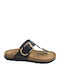 SIENNA Leather Women's Anatomic Black Sandals