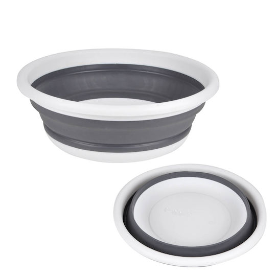 Ligean Pliabil Rotund 37x37x13cm Din Silicon Capacitate 10lt Gri