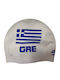 Swimming Cap Aqua Speed Greek Flag Silicone Cap White 200-05 White