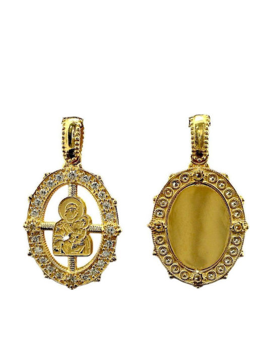Kinder Amulett mit Jungfrau Maria aus 14K Gold GK31622