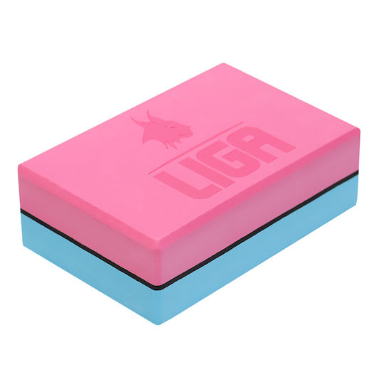 Liga Sport Two-Color Yoga Block Light Blue Pink Ligasport*