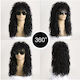 Ophelia's Dream Toys Herren Rock Star Perücke – Jet Schwarz Edition 10wig-m315a