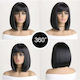 Ophelia's Dream Toys Wig Bangs – Jet Black 10wig-435c