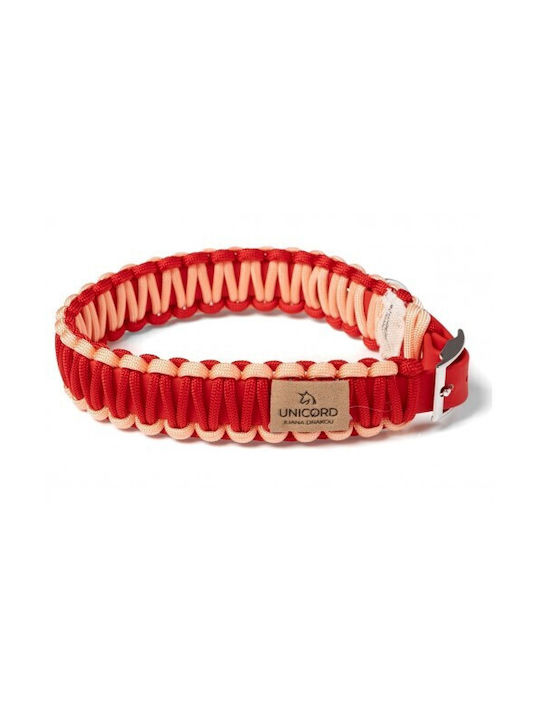 Unicord Handmade Dog Collar Scyscraper Red Orange Pastel 23-29cm XSmall