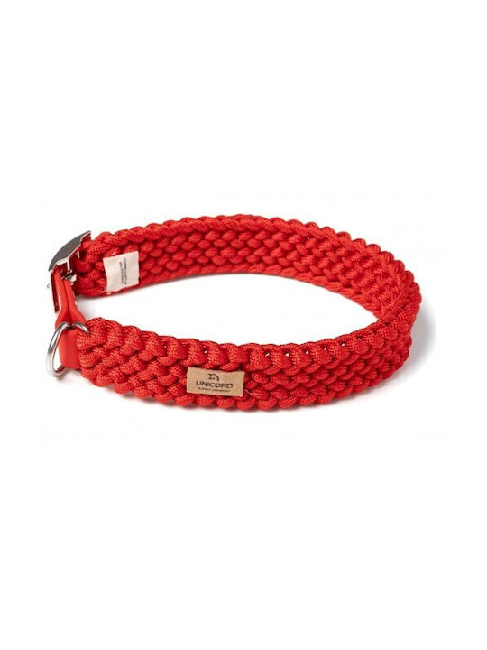 Unicord Handgemachtes Hundehalsband Halsband Rotes 37-43cm Mittel