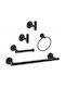 Set Accesorii Baie Montat pe Perete Inox Gri 5 Bucăți