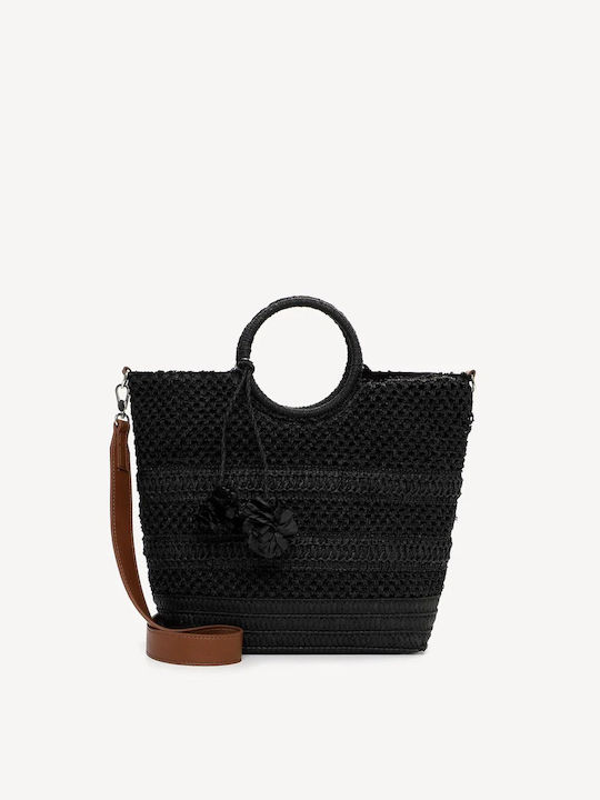 Fabric Women's Shoulder Bag Black