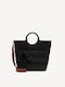 Fabric Women's Shoulder Bag Black