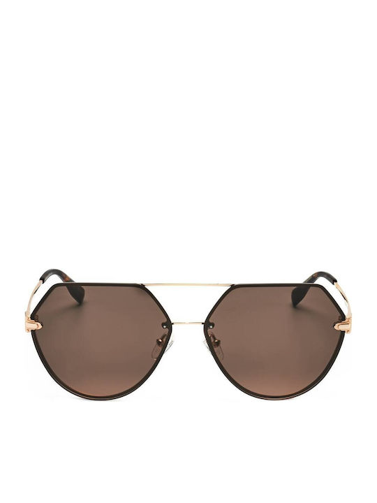 Trussardi Unisex Sunglasses With Black Frame And Black Lens