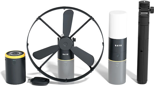 Bayu Laterne Batterie für Camping mit Powerbank & Ventilator 1600lm 15W Kupfer
