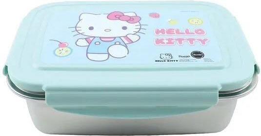 Gim Stainless Steel Kids Food Container Hello Kitty 17 x 12.5 x 6.5 cm