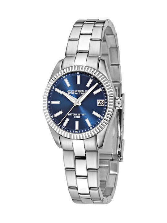 Sector Women's Watch Battery with Silver Stainless Steel Bracelet