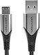 Vention Braided USB 2.0 to micro USB Cable Γκρι 3m -46815 1τμχ
