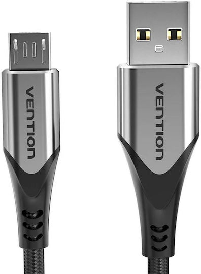Vention Braided USB 2.0 to micro USB Cable Γκρι 3m -46815 1τμχ