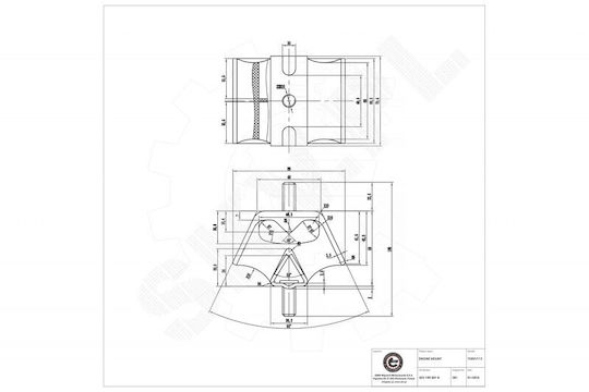 Μπροστινό Στήριγμα Κινητήρα Audi 80 90 Vw Passat Santana 823 199 381 B