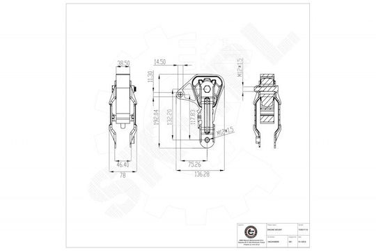 Motorhalterung Mercedes-Benz Cla Klasa A Klasa B Klasa GLA Rückseite 2462400809