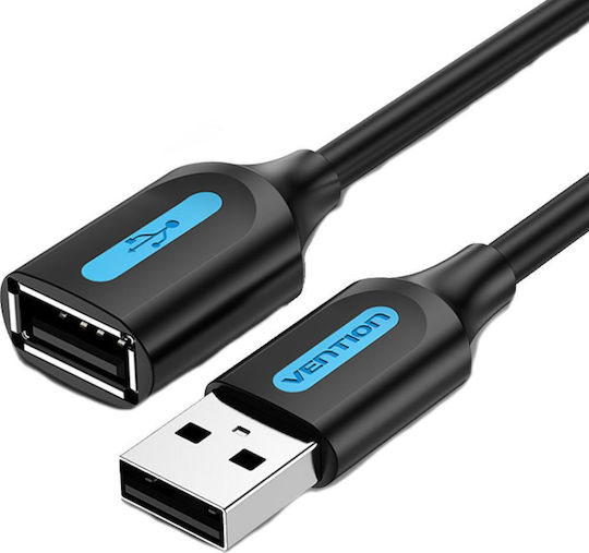 Vention USB 2.0 Cable USB-A Male - USB-A Female Black 0.5m -46859