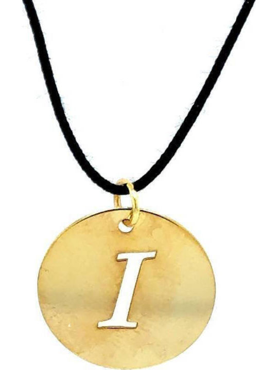 Drandakis Charm Monogramă din Aur 9K Negru