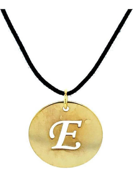 Drandakis Charm Monogramă din Aur 9K Negru