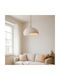 Megapap Riven Κρεμαστό Φωτιστικό Μπεζ με Ντουί E27 35x35x80εκ.