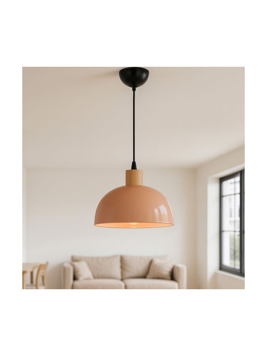 Megapap Talis Pendant Ceiling Light Orange with E27 Socket 25x25x100cm