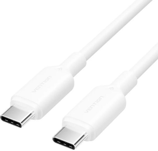 Vention USB 2.0 Cable USB-C male - USB-C 60W PD Λευκό 1m TRVWF
