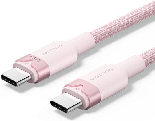 Vention USB 2.0 Cable USB-C male - USB-C 100W PD Ροζ 2m TRWPH