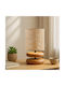 Megapap Lucia Wooden Table Lamp for E14 Socket with Beige Shade and Base