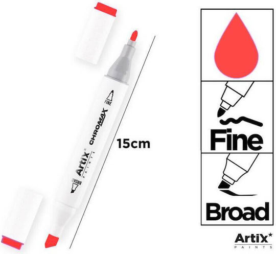 Artix Zeichenstifte Fein, mit Doppelspitze Set 12 Farben