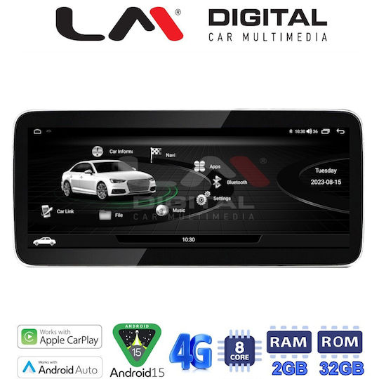 Lm Digital Lm Kh2 310 High Οθόνη Oem Multimedia Αυτοκινήτου Audi A4 2009 > 2017 Navi Carplay Androidauto Bt Gps Wifi Gprs