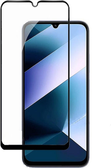 Mobile Screen Protector Full Glass Full Glue Tempered Glass Compatible with Xiaomi Poco C85 Black