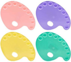 Paint Palette Plastic 9-Compartment Pastel Assorted